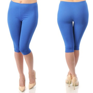 LEGGINSY BAWEŁNIANE GETRY 3/4 RYBACZKI CHABROWE XL