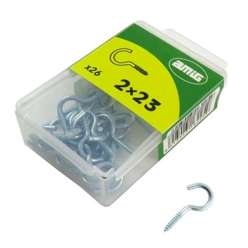 HAK HACZYK PÓŁPEŁNY Wkręcany Cynkowany 2x23mm 26sz