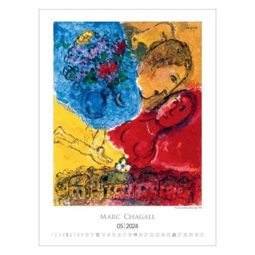 malarstwo Marc Chagall kalendarz 2024 reprodukcje impresjonizm obrazy