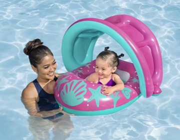 Кольцо для плавания для младенцев, круг, понтон, надувное сиденье, навес