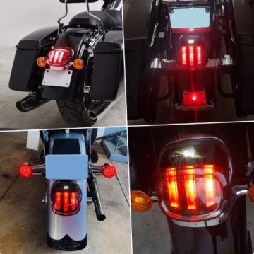 Направления / Светодиодные индикаторы для Harley темно-желтый + красный для задней части