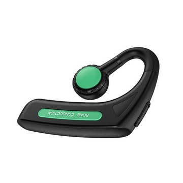 Słuchawki Bluetooth 5.1 170 mAh Zestaw słuchawkowy z zaczepem na ucho, czarno-zielony