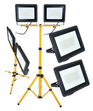 Naświetlacz halogen LED 2x 100W + statyw budowlany