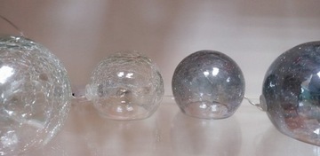 SZKLANE KULE LED 3 SZTUKI TRANSPARENTNE