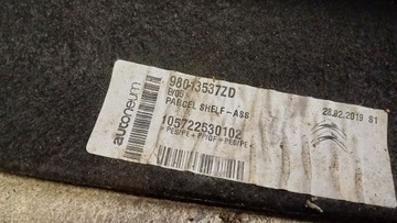 CITROEN C4 CACTUS POLIČKA KUFRU KRYT 98013537ZD