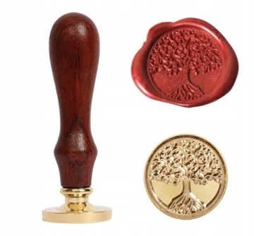 Pieczęć, stempel do wosku, laku wzór DRZEWO