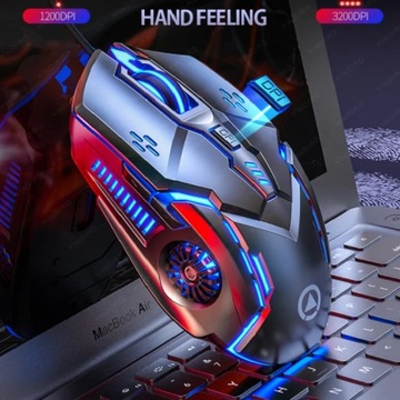 Проводная мышь Smart G5 Mute, светящаяся игровая машина с шестью клавишами для киберспорта