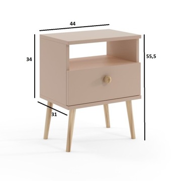 Стол, прикроватная тумбочка, 44 см, стиль БОХО