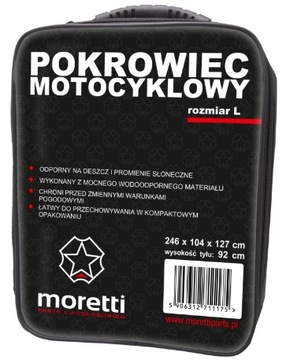 POKROWIEC MOTOCYKLOWY MORETTI ROZ- L MOTOR SKUTER