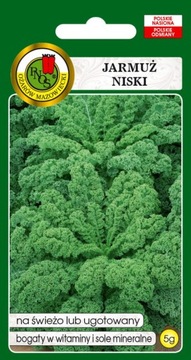Jarmuż Niski Dwarf Green Curled 5G Nasiona Wit A C