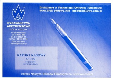 RAPORT KASOWY A5 POZIOM