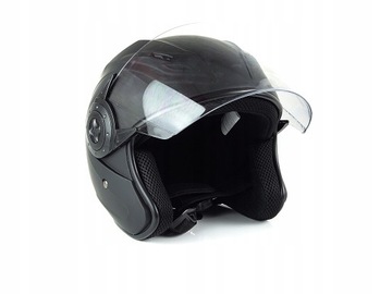 НОВЫЙ МОТОЦИКАЛЬНЫЙ ШЛЕМ ОТКРЫТЫЙ СКУТЕР МОТОР ЧОППЕР JET Matt Black Cruiser M