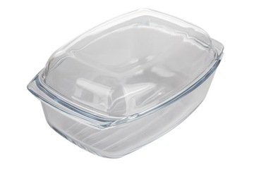 ВОЗДУХОУСТОЙЧИВАЯ ПОСУДА ОБЪЕМОМ 5,8 Л СО СТЕКЛЯННОЙ КРЫШКОЙ