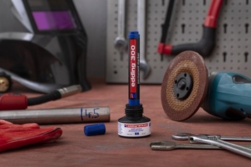 MARKER PERMANENTNY EDDING 300 NIEBIESKI okrągły x3