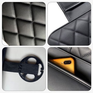 Автомобильный кожаный коврик для сиденья, подушка для поддержки спины, подголовник