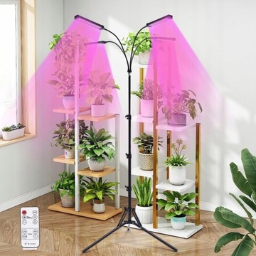 LAMPA STOJąCA DO UPRAWY ROśLIN 30W LED 4 HEADS