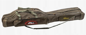 POKROWIEC FUTERAŁ PLECAK WĘDKARSKI USZTYWNIANY WODOODPORNY 4 KOMOROWY 150cm