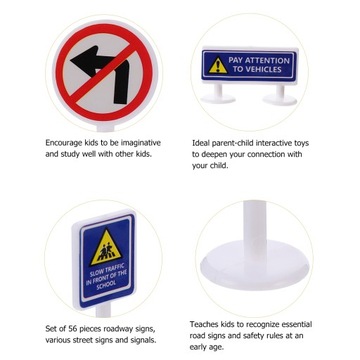 БАРРИКАДЫ ИГРУШКИ ДОРОЖНЫЕ ЗНАКИ ДОРОЖНО-СТРОИТЕЛЬНЫЕ МОДЕЛЬ 56 ШТ.