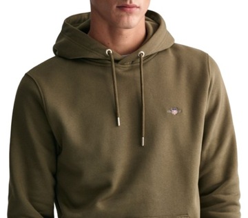 BLUZA Z KAPTUREM GANT Reg Shield Hoodie JUNIPER GREEN r. M