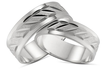 Obrączka srebrna 925+GRAWER 7mm G06 bezszwowe ŚLUB