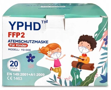 20 ДЕТСКИХ МАСОК FFP2 3D