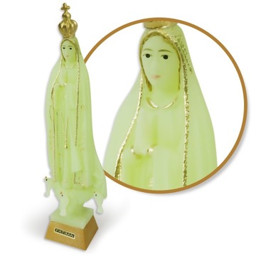 FIGURA MATKI BOŻEJ FATIMSKIEJ 19 cm FLUORESCENCYJN...