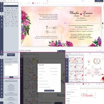Свадебные приглашения с цветами в стиле бохо - 10 шт (Интернет-мастер)