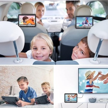 ПОРТАТИВНЫЙ DVD-ПЛЕЕР NAVISKAUTO DUAL С АККУМУЛЯТОРОМ НА 5 ЧАСОВ, 2 УПАКОВКИ