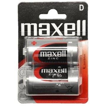 2 X MAXELL BATTERIA MAGNEZOWO-CYNKOWA R20 BLISTER