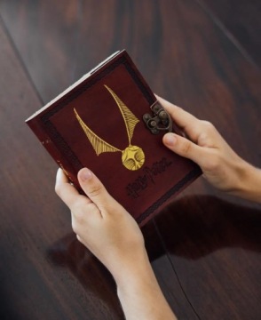 Кожаный блокнот Harry Potter Golden Snitch Notebook 100 пустых карточек 13х18 см