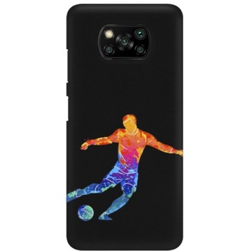 Etui Mat do XIAOMI POCO X3 NFC Football Lewy Wzory
