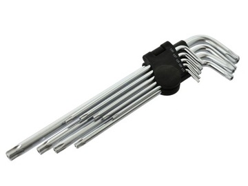 KLUCZE TORX T15-T55 GWIAZDKA z otworem 9el IMBUSY