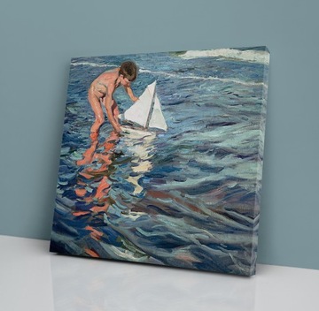 Obraz Mała Żaglówka - Joaquín Sorolla 40x40cm