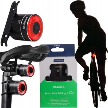 ЗАДНИЙ ВЕЛОСИПЕДНЫЙ ФОНАРЬ USB-АККУМУЛЯТОР ДАТЧИК ДВИЖЕНИЯ Стоп-сигнал