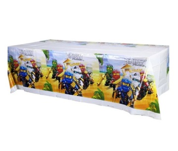 OBRUS PLASTIKOWY URODZINOWY NINJAGO MASTER OF SPINJITZU 180x110 cm