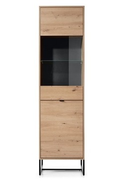 Witryna wysoka wąska AMBRO AWT53 dąb artisan LOFT