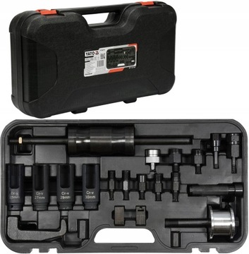 YATO ZESTAW ŚCIĄGACZ BEZWŁADNOŚCIOWY DO WTRYSKIWACZY 22 ELEMENTY YT-06175