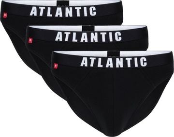ATLANTIC SLIPY MĘSKIE MAJTKI 3MP094 SPORT CZARNE 3PAK *M*