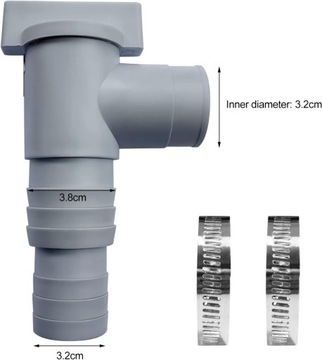 Shunfaji Запорный клапан для бассейнов с подключением шланга 32 мм 2 хомута