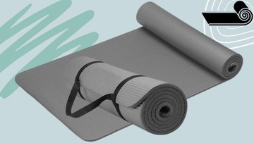 Mata do ćwiczeń fitness 183x61cm gruba gumy oporowe wytrzymałe zestaw