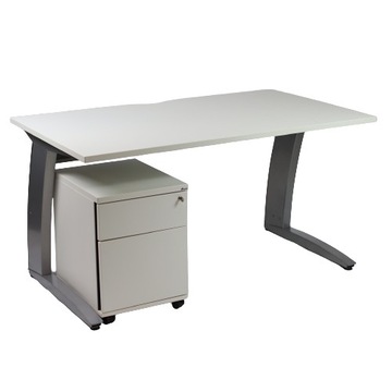 Biurko do biurka domu producent MEBELUX jasno szare biały 140x80cm + roll