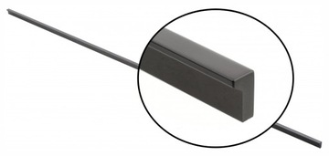 Uchwyt meblowy PILLAR LONG 1200mm Czarny mat +śruby montażowe PILLAR-120-20
