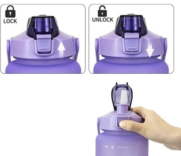 МОТИВАЦИОННАЯ БУТЫЛКА СПОРТИВНАЯ БУТЫЛКА ДЛЯ ВОДЫ 2 Л ДЛЯ ТРЕНАЖЕРНЫХ ЗАЛОВ С СОЛОМОЙ BPA FRE