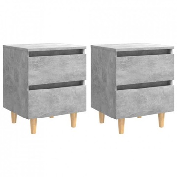 2x SZAFKA NOCNA SZUFLADY STOLIK NOCNY PÓŁKA KOMODA Szara Beton 40x35x50 cm