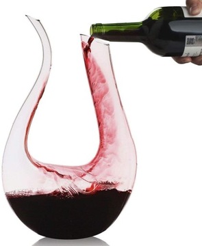 Dekanter szklany w kształcie liter U 1,5L