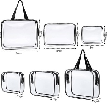 МУЖСКАЯ ЖЕНСКАЯ ПРОЗРАЧНАЯ ДОРОЖНАЯ КОСМЕТИЧЕСКАЯ СУМКА 3В1 НАБОР «САМОЛЕТ»