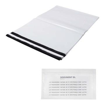 Zestaw 100szt foliopaki kurierskie 400x500 przylgi