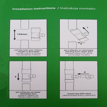 Сборник дождевой воды из водосточной трубы 80 мм.