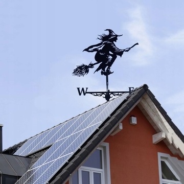 Дюймовый флюгер с украшением в виде ведьмы, садовый флюгер