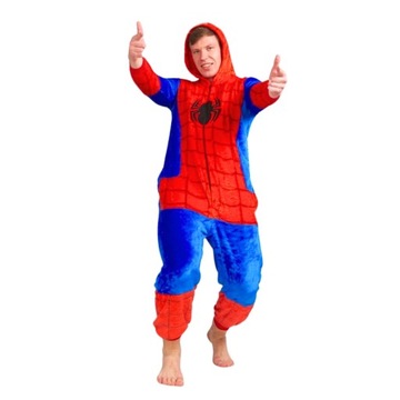 Piżama Onesie Kigurumi Kostium Przebranie Spiderman XXL: 185 - 195cm